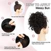 Women's Messy Bun Hairpiece, Synthetic Curly Drawstring Updo (18-22) view 4
