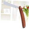 Ipetboom 2-Piece Classic Steel Straight Razor with Wooden Handle view 2