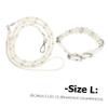 Toyvian 2-Piece White PU Leather Dog Collar and Leash Set with Beads view 2