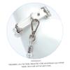 Toyvian 2-Piece White PU Leather Dog Collar and Leash Set with Beads view 3