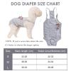 Reusable Dog Diapers for Female Dogs - Adjustable (Gray L) view 2