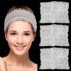100 Disposable Nonwoven Facial Headbands with Elastic Lock Edge view 1