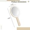 Round LED Makeup Mirror, Touch Control, 3 Lighting Options, Rechargeable, Ideal for Dorms and Travel view 4