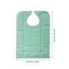 CALLARON Adult Bib, Green PVC, Snap-Neck Closure and Hem Buckles, Clothing Protector for Eating view 2