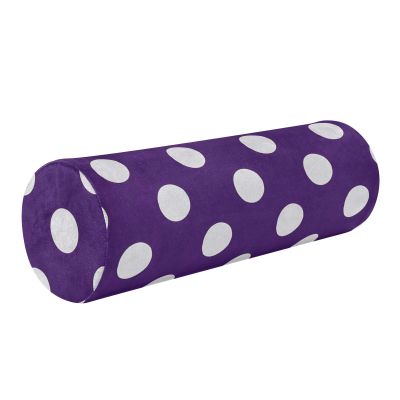 Round Massage Pillow with Cartoon Dots, Foam Neck Support for Side Sleepers, Purple