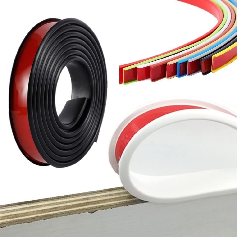 UTTDP 1 m U-Shaped Edge Protector, Flexible TPE, Black, 18 mm