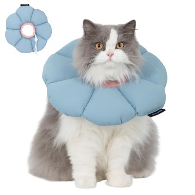Duuclume Cat Cone Collar, Soft, Adjustable, Blue, L