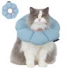 Duuclume Cat Cone Collar, Soft, Adjustable, Blue, L view 1