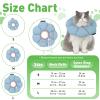 Duuclume Cat Cone Collar, Soft, Adjustable, Blue, L view 2