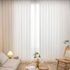 Homxi Semi-Blackout Curtains for Kids’ Room, 2-Pack, 2 x 132W x 160H cm, Solid White view 2