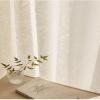 Homxi Semi-Blackout Children's Curtains, 2-Pack, Beige Jacquard Botanical Pattern, 42 x 84 in view 4
