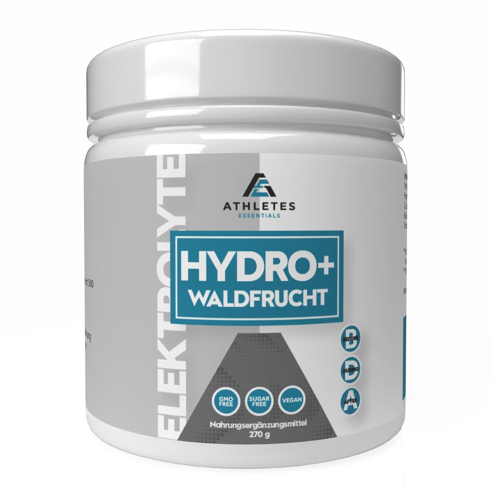 Athletes Essentials HYDRO+ Forest Berry Electrolytes, 270 g Powder for Approx. 45 L, with Vitamin C, Magnesium & Calcium, Made in Austria