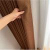 Homxi Blackout Curtain for Kids' Room, 2 Panels, 54"W x 108"H Each, Brown Solid Curtains with Hooks view 3