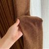 Homxi Blackout Curtain for Kids' Room, 2 Panels, 54"W x 108"H Each, Brown Solid Curtains with Hooks view 4