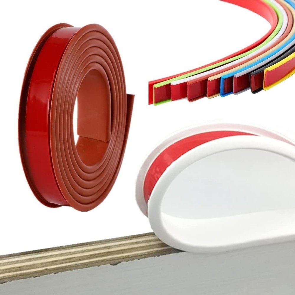 UTTDP 1M Self-Adhesive U-Shaped TPE Edge Guard, Brown, 14 mm