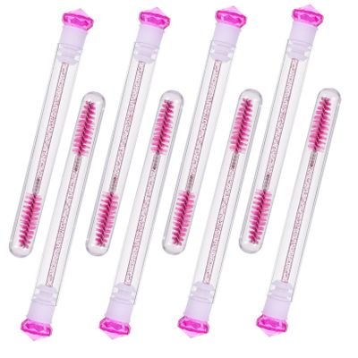 ARTSEWPLY 8-Piece Diamond Eyelash Brush Tube Set, Mascara Wands for Eye Makeup