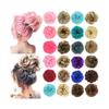 Synthetic Curly Donut Chignon Hair Bun, Brown and White view 1