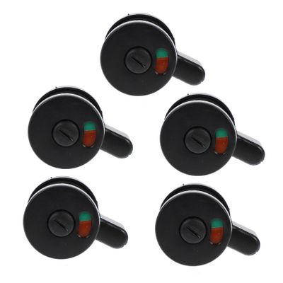 ApuaVireo&Co Toilet Privacy Latch with Occupancy Indicator, Public Restroom Stall Door Lock, 5-Pack