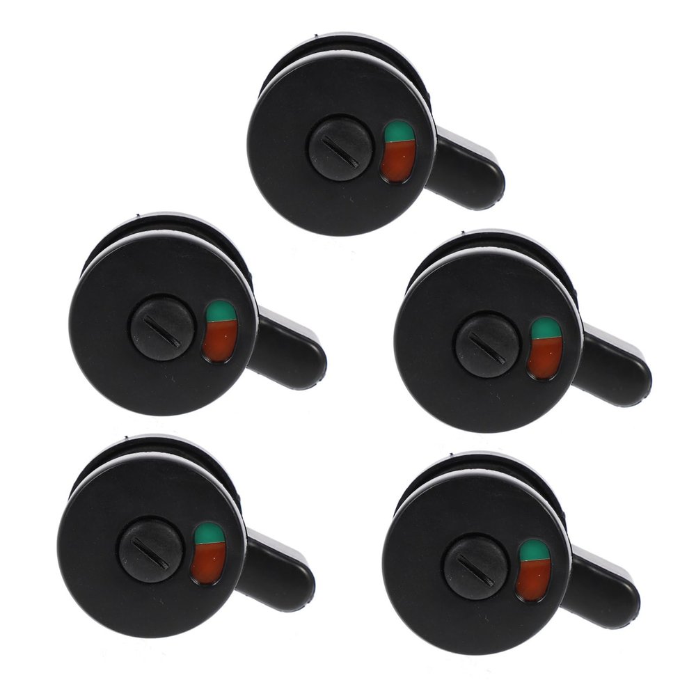 ApuaVireo&Co Toilet Privacy Latch with Occupancy Indicator, Public Restroom Stall Door Lock, 5-Pack