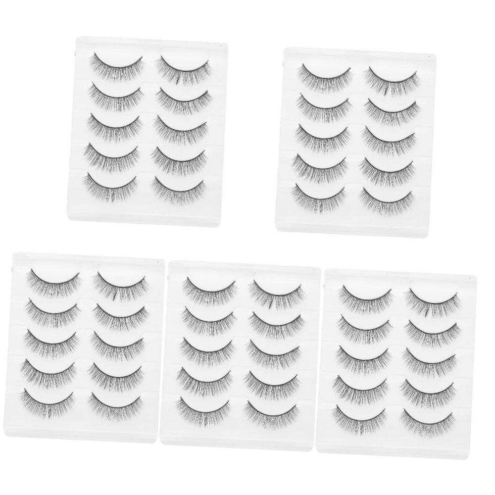 HAPINARY 25 Pairs 3D Pre-Glued Synthetic Fiber False Eyelashes
