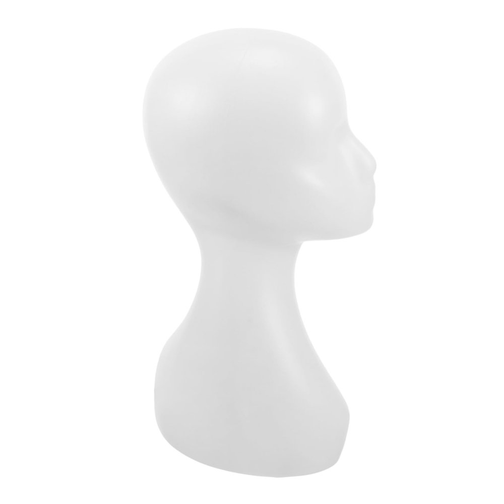 PACKOVE Women's PE Mannequin Head, White, 39 cm, for Wig Display