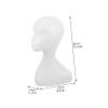 PACKOVE Women's PE Mannequin Head, White, 39 cm, for Wig Display view 2
