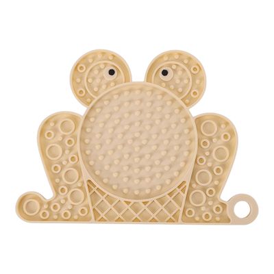 Nbbwwu Dog Lick Mat, Frog-Shaped Silicone Lick Bowl with Suction Cups