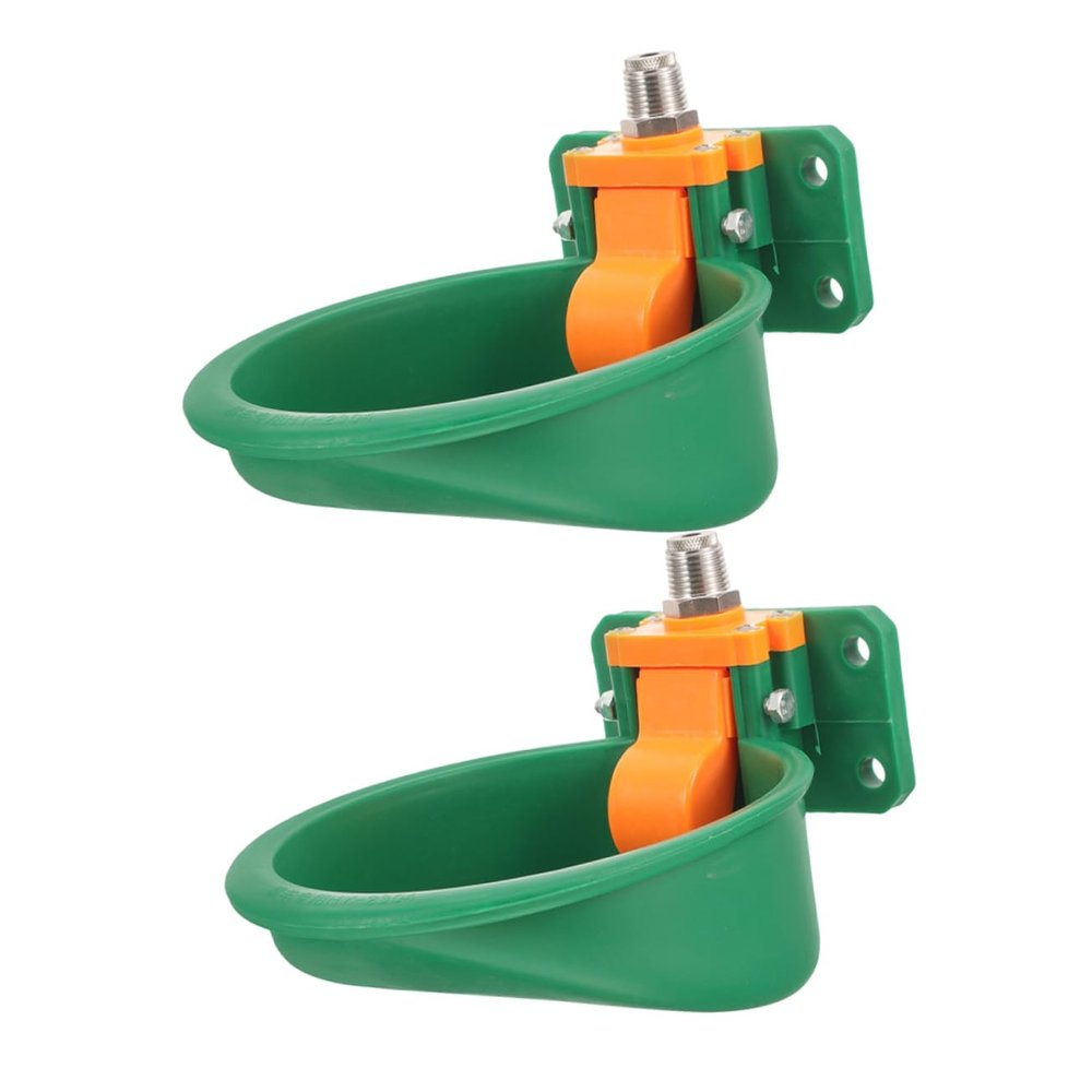 Automatic Drinking Bowls for Sheep and Calves, 2-Pack, Plastic, Green