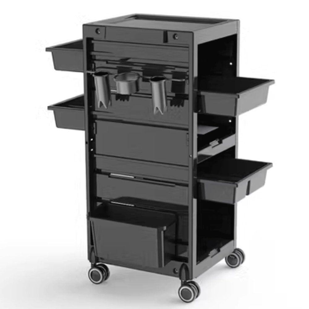 Lockable Salon Tool Cart with Divider