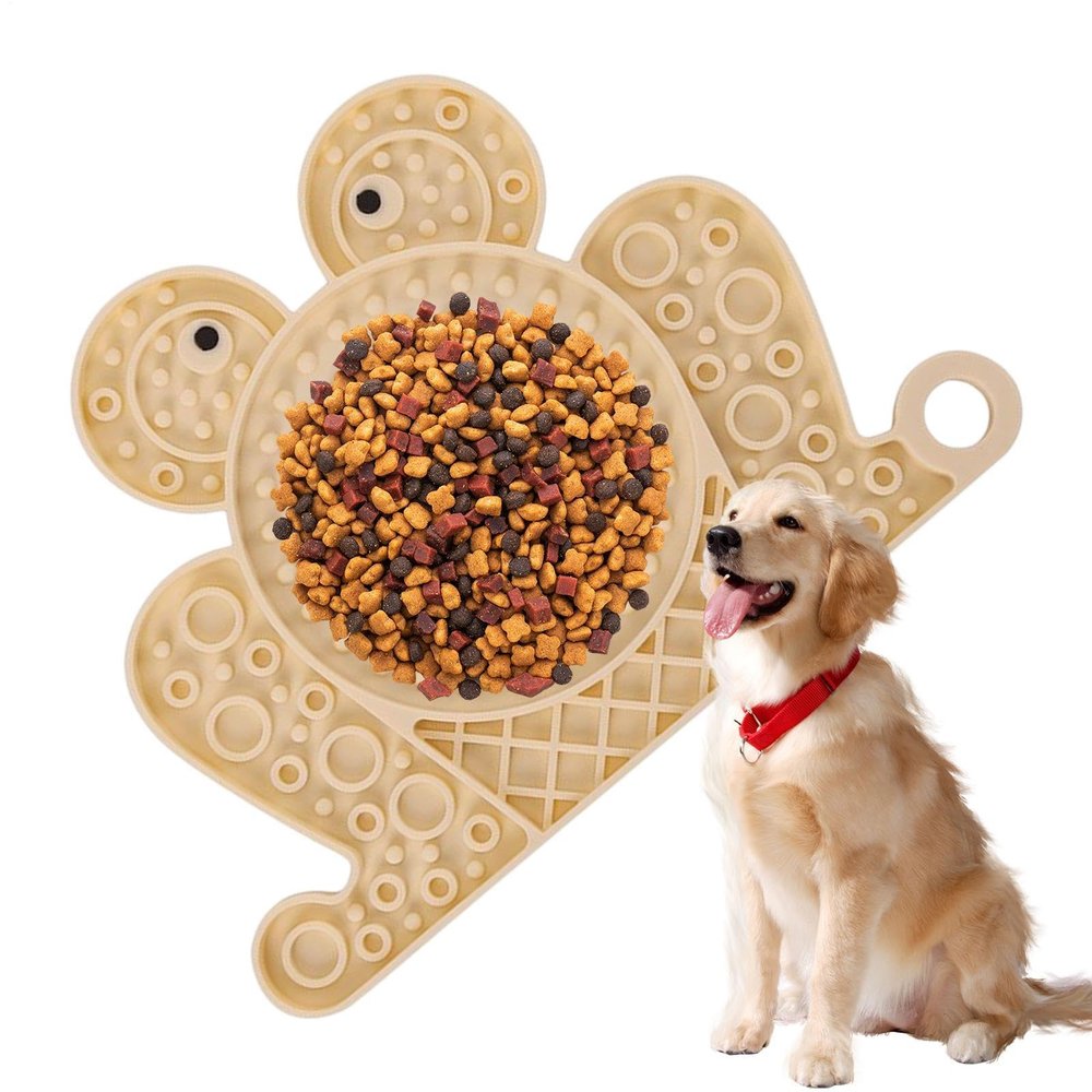Frog-Shaped Silicone Lick Mat for Dogs with Suction Cups