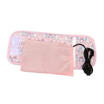 Supvox Pink Velour Bottle Warmer with USB Function