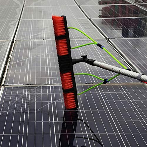 Window and Solar Panel Cleaning Set with Telescopic Pole and Water-Fed Brush