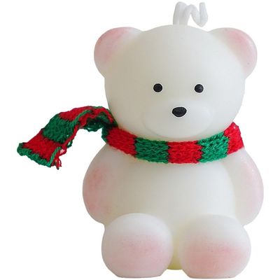 Zghhc Se Bear-Shaped Scented Candle, Soy Wax Decorative Candle for Tables