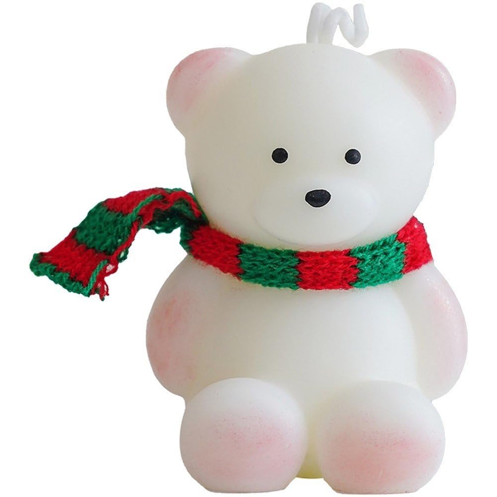 Zghhc Se Bear-Shaped Scented Candle, Soy Wax Decorative Candle for Tables