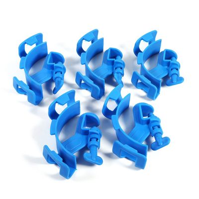 REXVTNS Aquarium Hose Holders, 5-Pack, Blue Plastic Clips for 12/16 mm Pipes, Fits 12.5 mm Glass