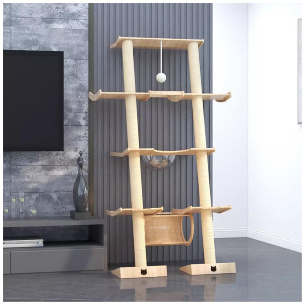 bacedifo 3/4-Tier Angled Wall-Mounted Cat Tree