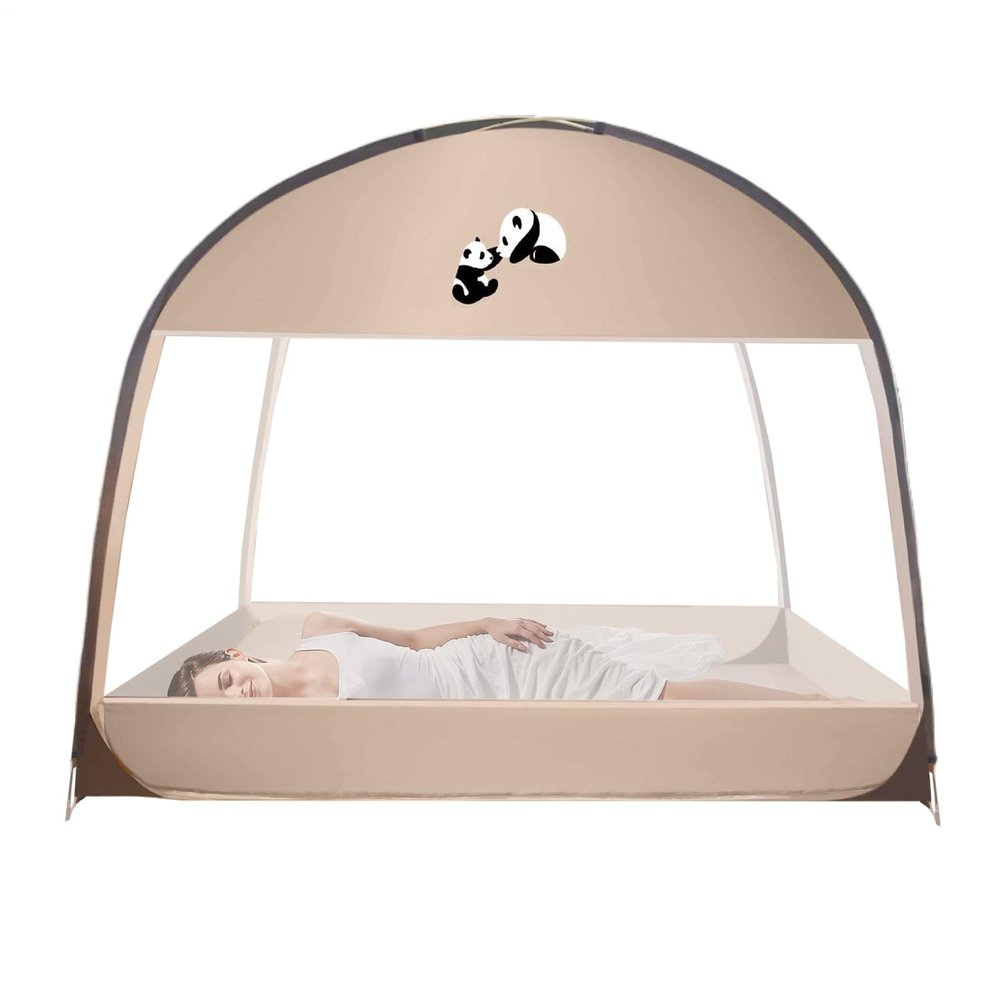 Foldable Camping Mesh Tent, Compact, Insect Protection, Breathable | Travel Bed Tent with Double Entrance for Outdoor Sleepers