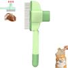Pawmingle Cat Brush, Zenbrush Cat Comb with Long and Short Stainless Steel Teeth, Removes Fur and Relieves Pain, New Wider Cat Comb with Release (Green) view 1