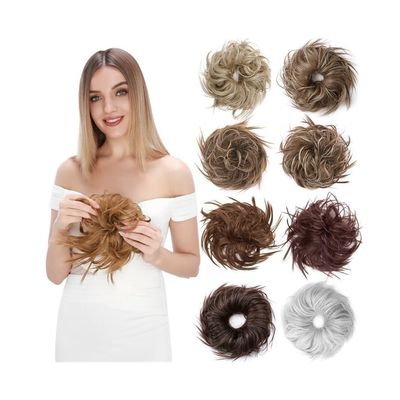 Synthetic Messy Bun Hairpiece, Wavy/Curly Chignon (18T10)