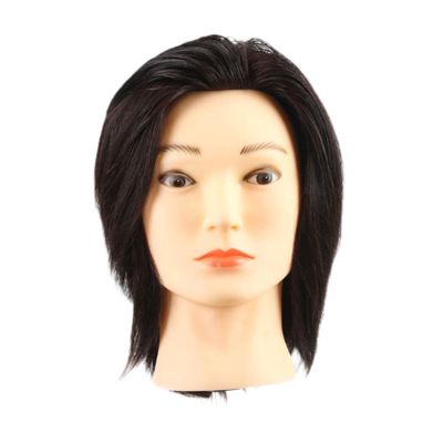 Sharplace Hairdressing Training Head, Human Hair Mannequin Head, Black