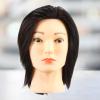 Sharplace Hairdressing Training Head, Human Hair Mannequin Head, Black view 3
