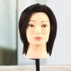 Sharplace Hairdressing Training Head, Human Hair Mannequin Head, Black view 4