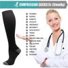 TXLEAPEY 6 Pairs Black Compression Socks for Women and Men, Anti-Fatigue, Pain Relief, Graduated Compression, 15–20 mmHg, Sports Socks (6 Pairs—Black, EU 39–46) view 2