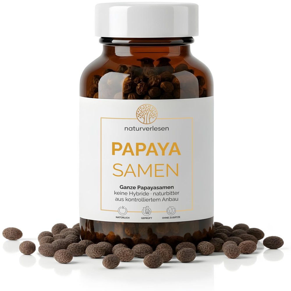 100 g Whole Papaya Seeds from naturverlesen – Non-Hybrid, Naturally Bitter, Sun-Dried Raw Food Quality