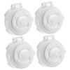 Baby Safety Button Locks, White ABS, 4-Pack view 1