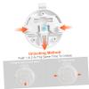 Baby Safety Button Locks, White ABS, 4-Pack view 3