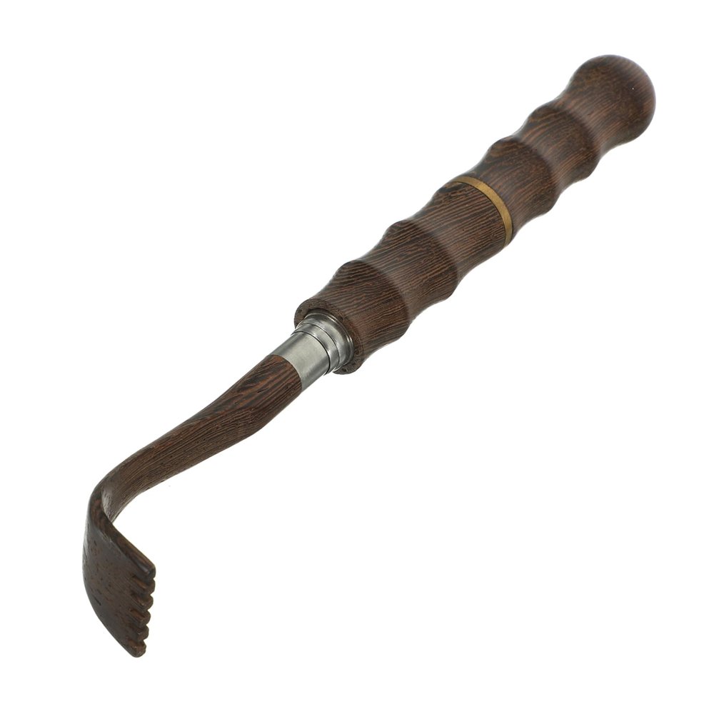PACKOVE Extendable Ergonomic Back Scratcher with Wenge Wood and Metal Surface