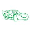 Racing Car Logo Wall Sticker, Racing Kids, 42 x 93.1 cm, Does Not Fall Off, Green view 1