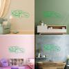 Racing Car Logo Wall Sticker, Racing Kids, 42 x 93.1 cm, Does Not Fall Off, Green view 3