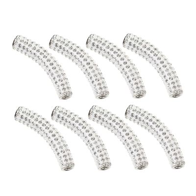 BESPORTBLE Rhinestone Shoelace Clips, Sparkling Metal Design, 8-Piece Set
